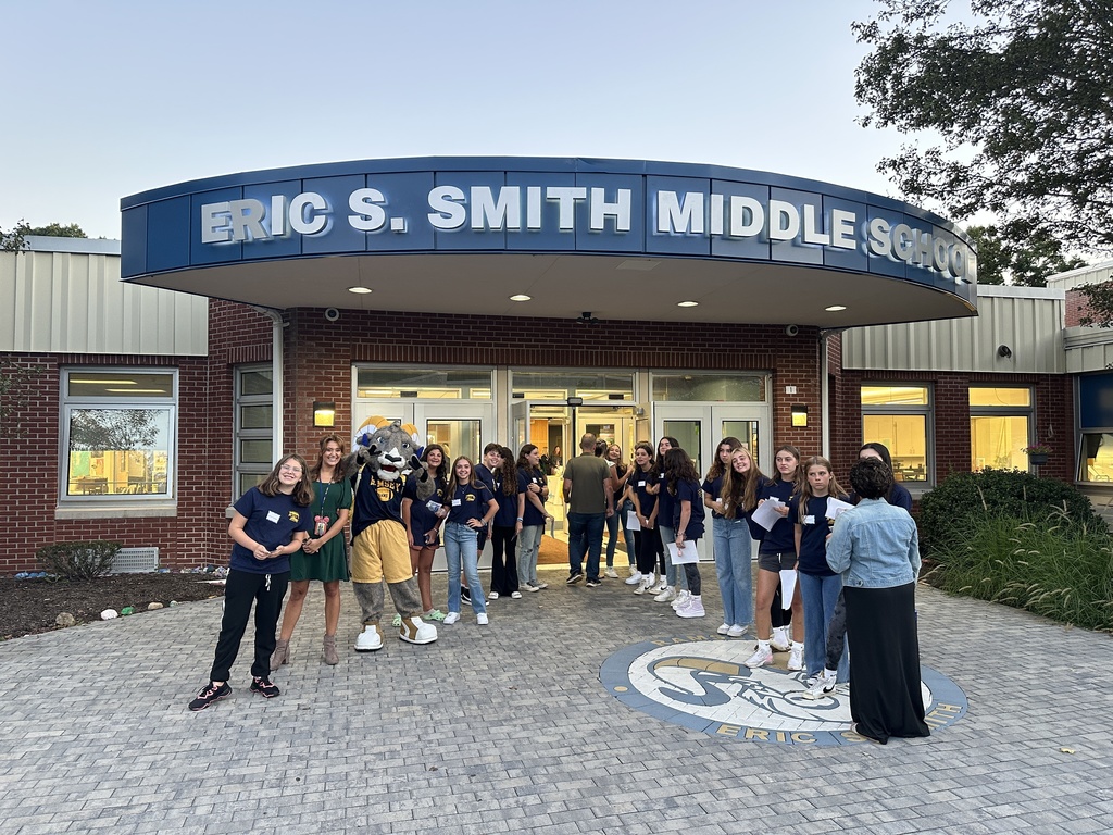 Student Leaders in front of school