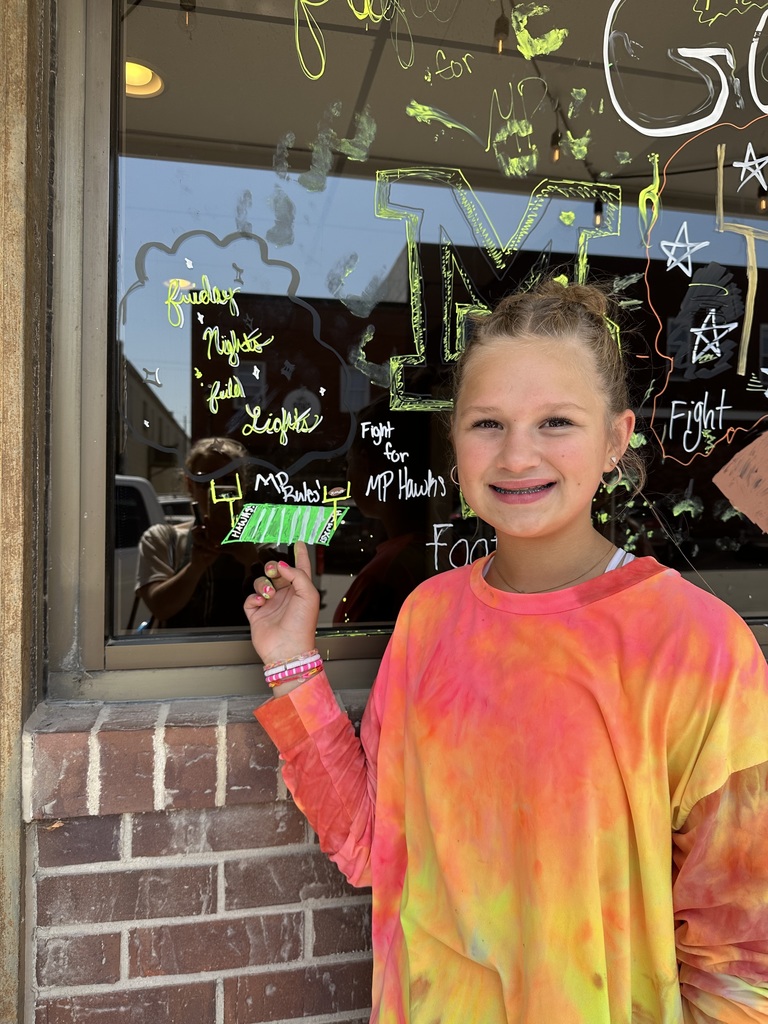 Student and decorated window