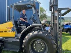Kirsten Mills in the Forklift 