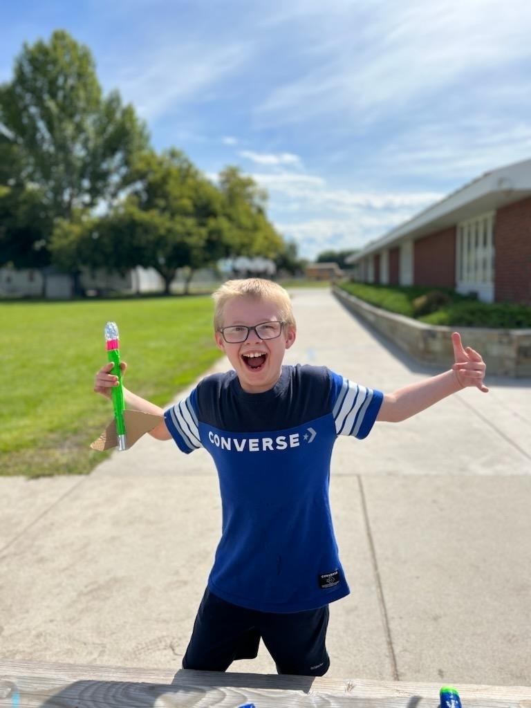 students building rockets