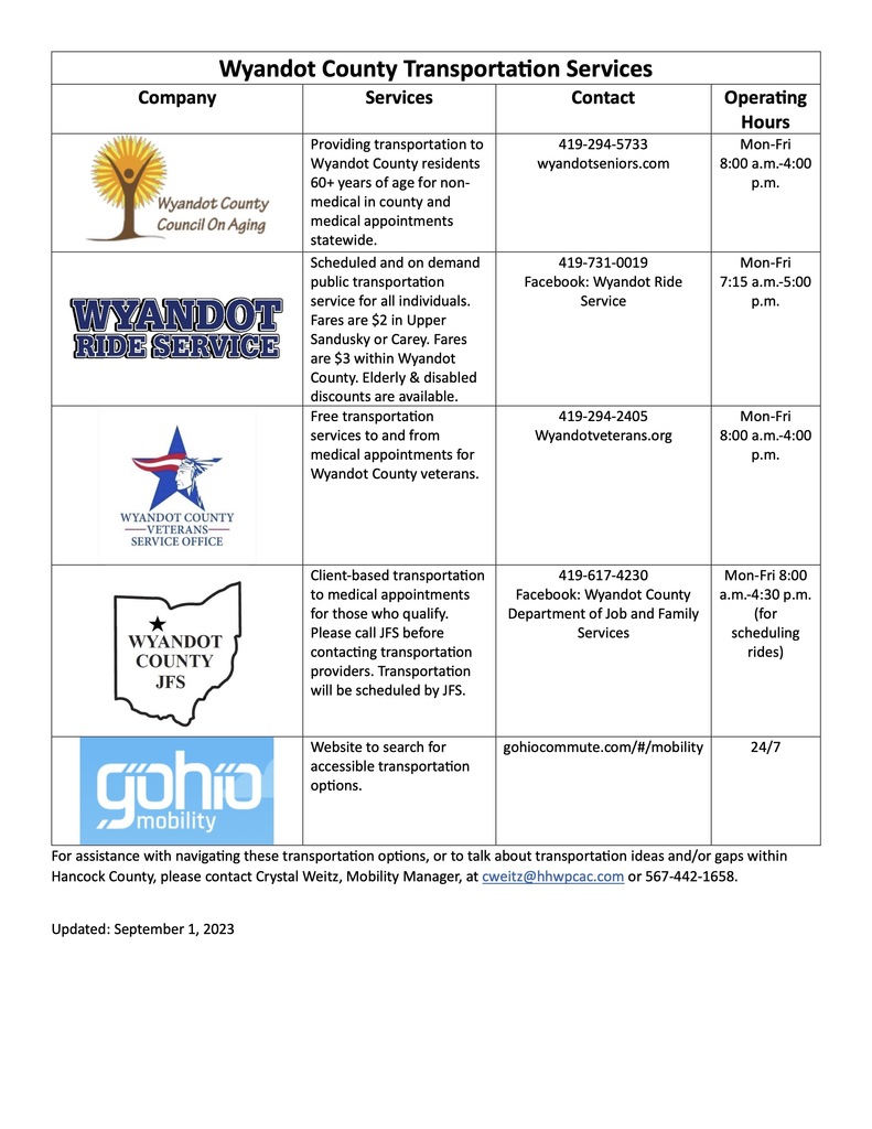 Wyandot County Transportation Services
