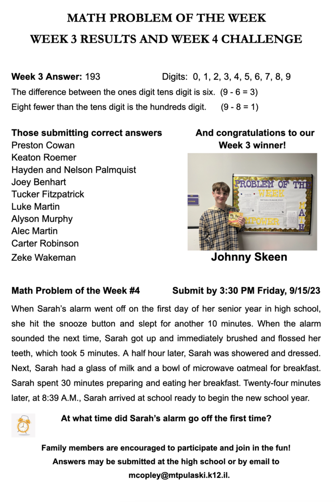 Math Problem of the Week