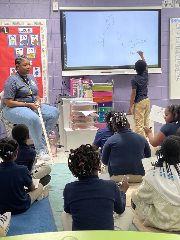 In 2nd grade math class today we are learning about number bonds. Our scholars are amazing.