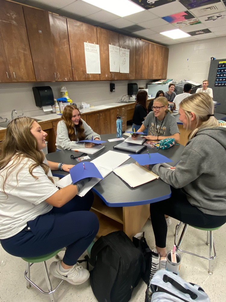 Art 1 students started their contour unit today! Here they are practicing blind continuous contour, continuous contour and contour drawings of their hands 