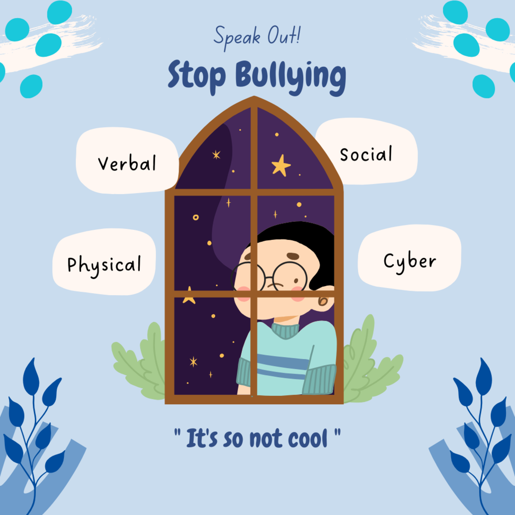 October is National Bullying Prevention Month. Speak out and help stop bullying. It's not cool.