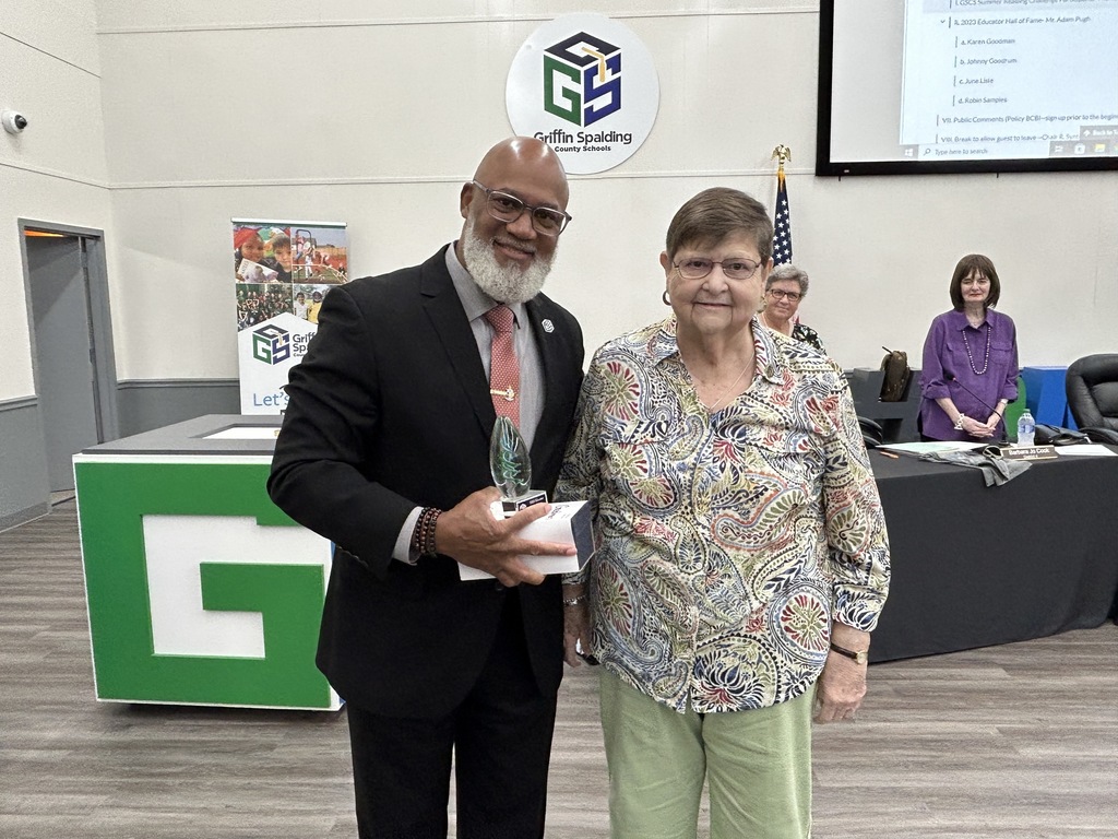 superintendent with Karen Goodman