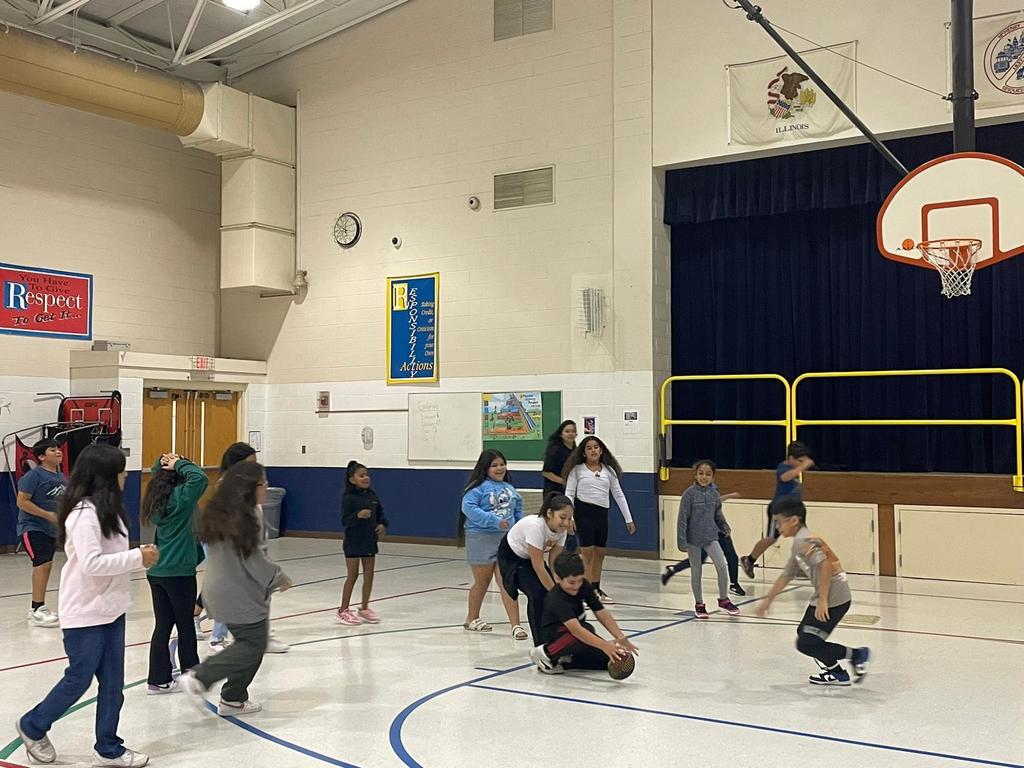 football in gym