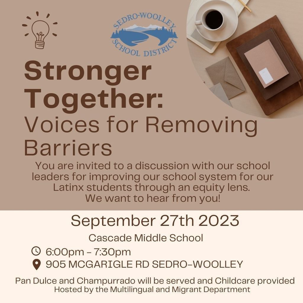 Join the district on September 27 for a discussion on improving our school system for our Latinx students through an equity lens.