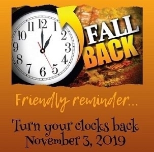 Daylight savings time ends