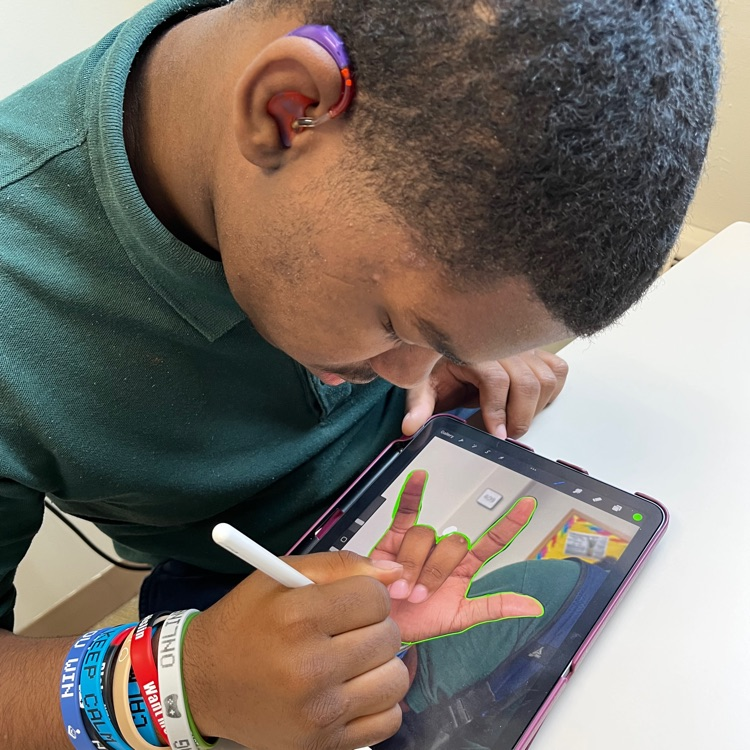 drawing using an app on the iPad