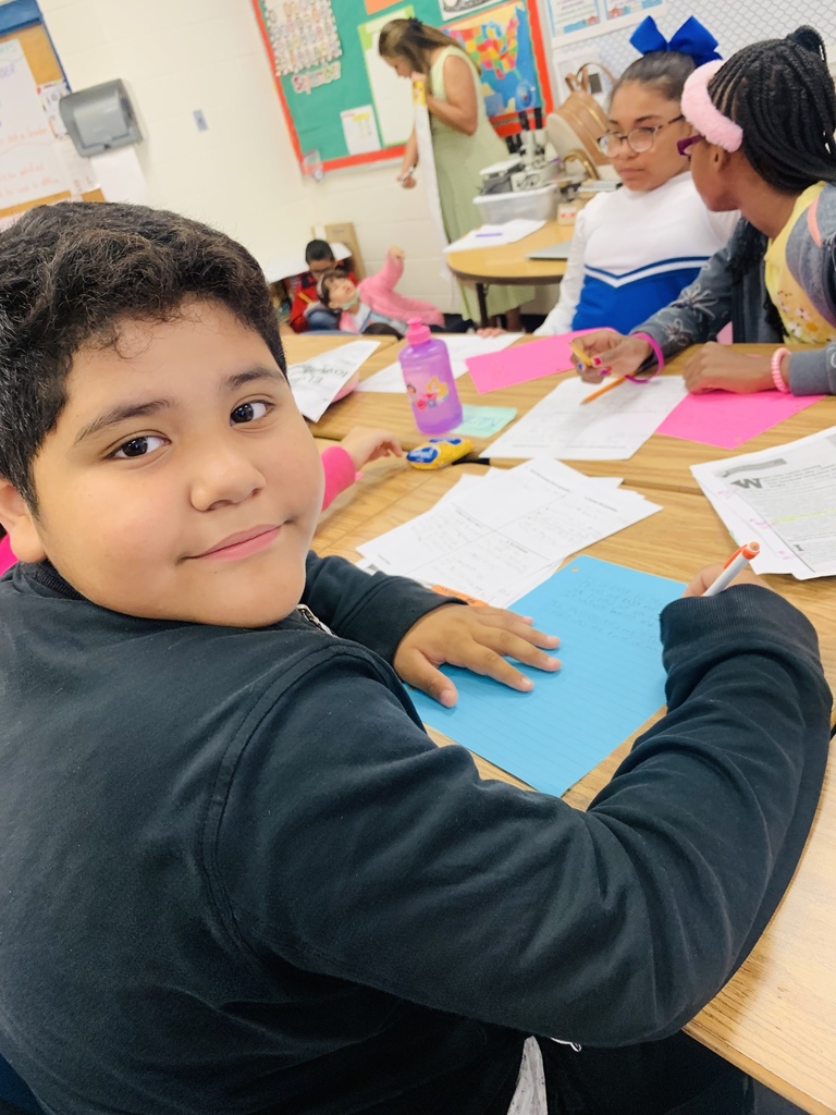 5th graders hard at work doing their ECR