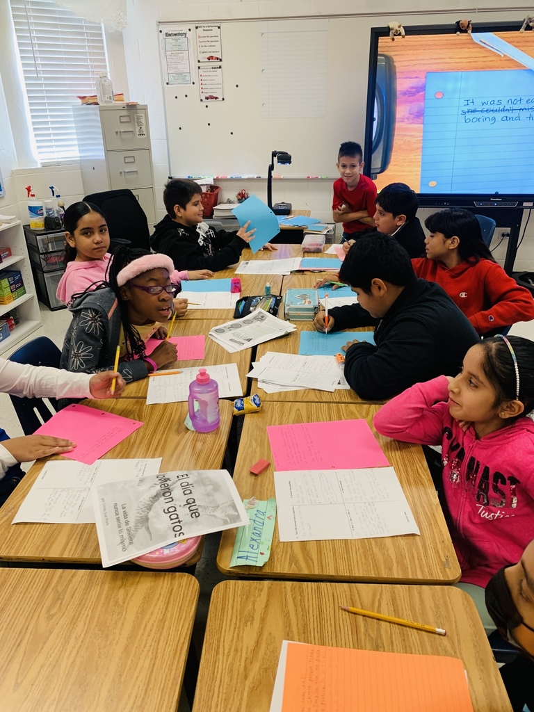 5th graders hard at work doing their ECR