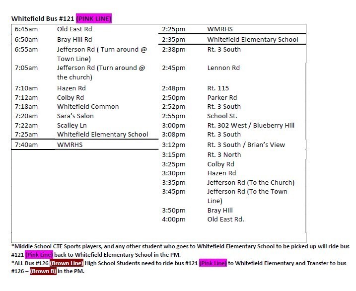 Bus Route Change