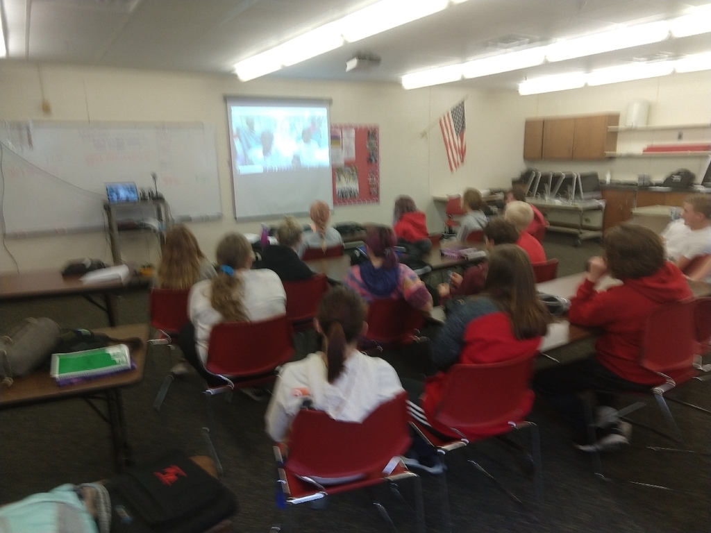 Geography Students Skyping with a class from Nigeria