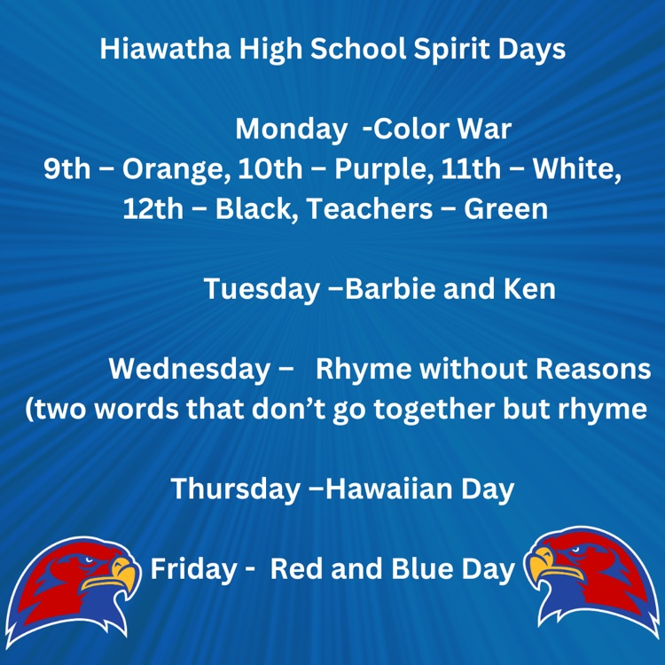 🔴🔵  #HHSRedHawks #USD415 #RedHawkReady #Hiawathaks #HiawathaKansas #VisitHiawatha 🔴🔵 