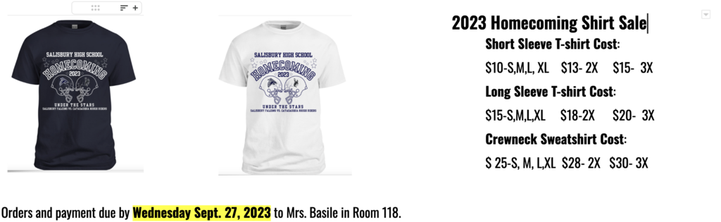 HOCO t-shirts