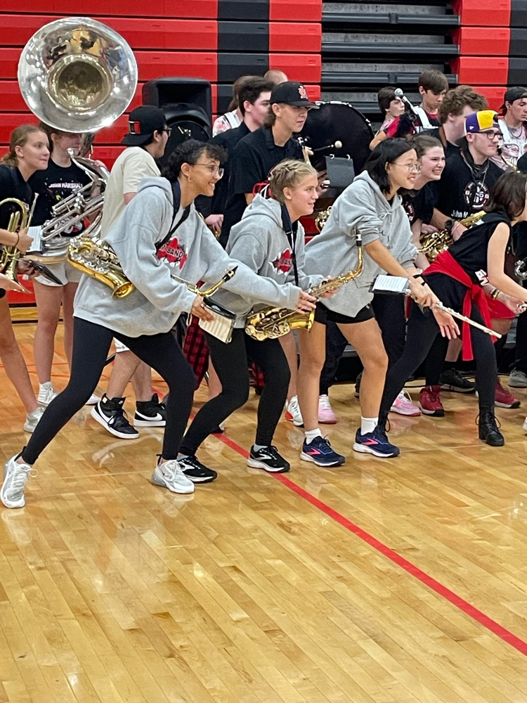 JM marching members get into their music with dance moves