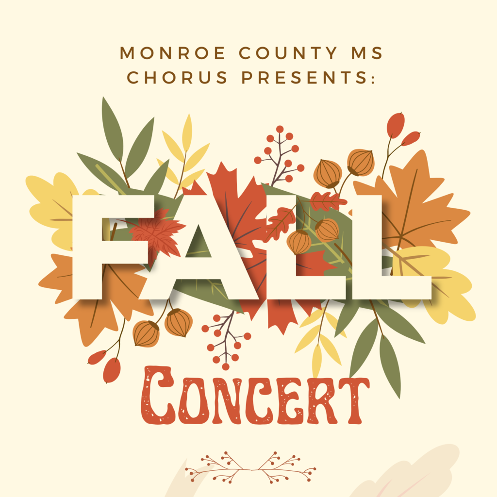 monroe county middle school chorus presents fall concert