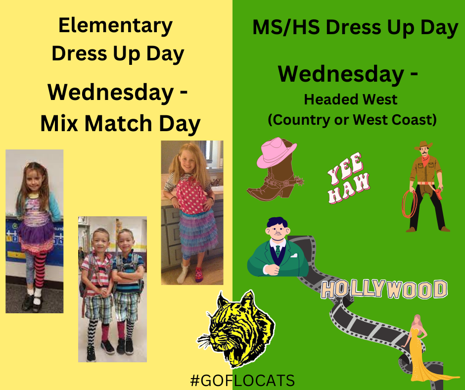 Elem Mix Match Day MS/HS Headed West day country or west coast