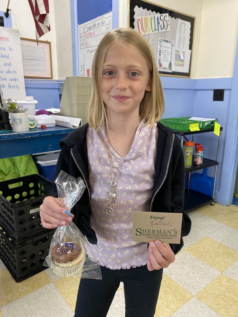 Student with gift card