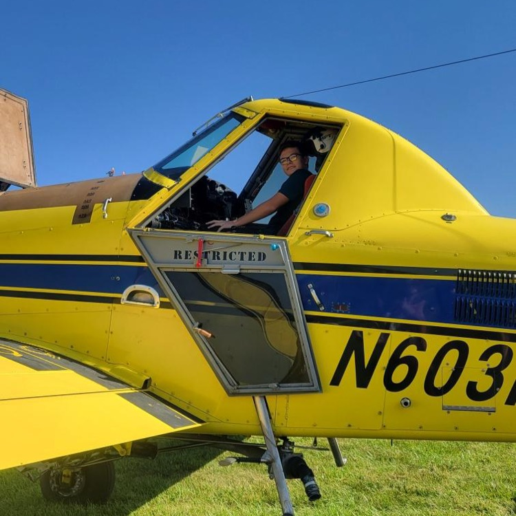 Students in flight and space had a great trip to the airport today! We spoke to a pilot with Precision Aerial. He let us explore a bit, gave us some learning on parts of his plane and answered a lot of questions. Thank you! 