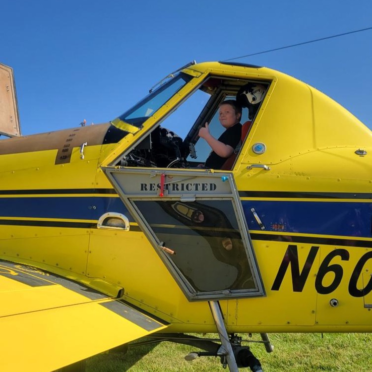 Students in flight and space had a great trip to the airport today! We spoke to a pilot with Precision Aerial. He let us explore a bit, gave us some learning on parts of his plane and answered a lot of questions. Thank you! 