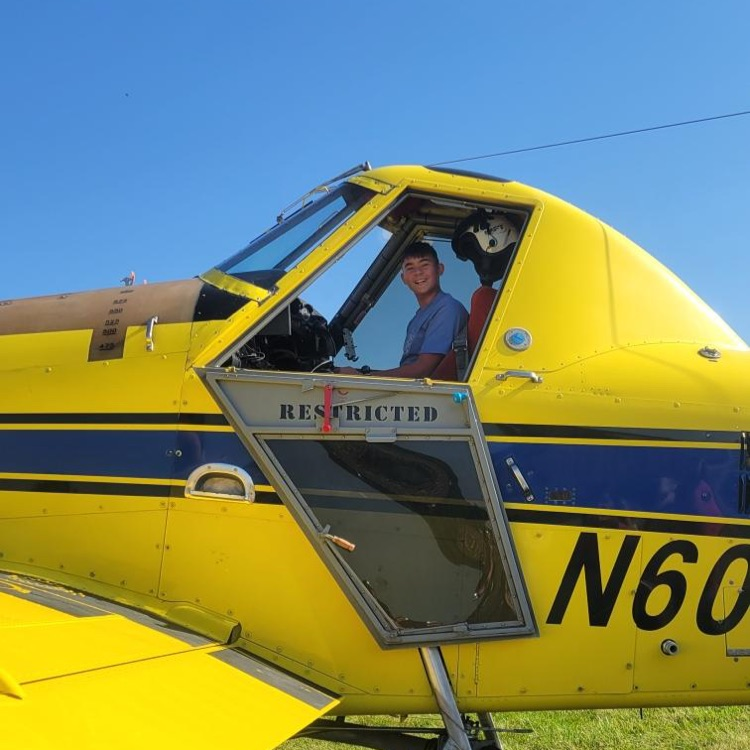 Students in flight and space had a great trip to the airport today! We spoke to a pilot with Precision Aerial. He let us explore a bit, gave us some learning on parts of his plane and answered a lot of questions. Thank you! 