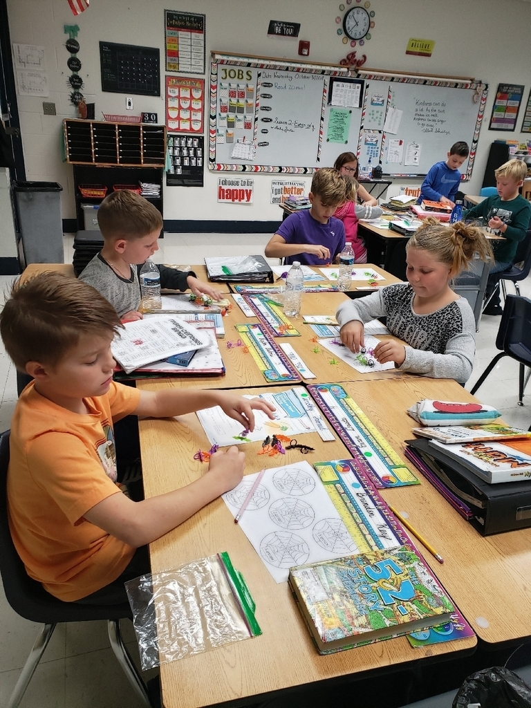 Mrs. Powell's math classes enjoyed using bats and spiders to learn about division!