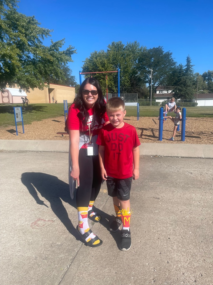 Day 3 of HES Spirit Week: Crazy Sock Day!  More photos to be added as they come in!  🔴🔵 #HESRedHawks #USD415 #RedHawkReady #Hiawathaks #HiawathaKansas #VisitHiawatha 🔴🔵