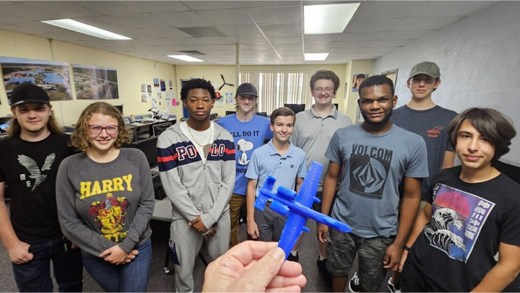 Aerospace 2 and some crossover with the 3D printer. their first project is an A10. They will all make model