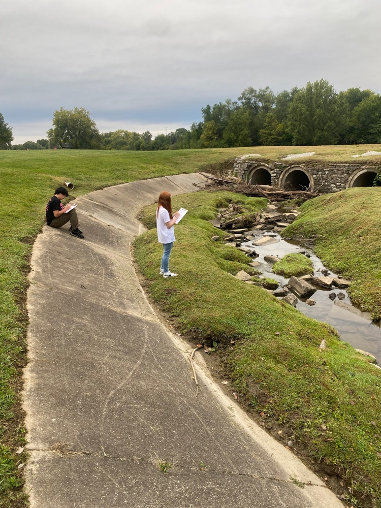 exploring the area