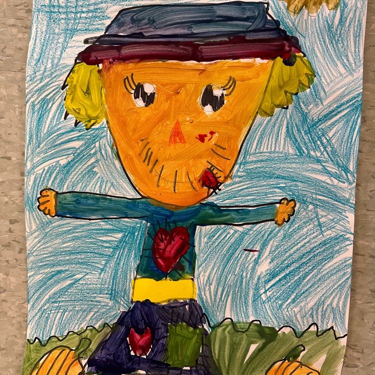 drawing of a scarecrow