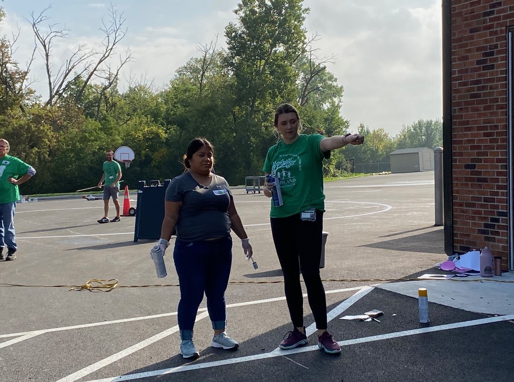 volunteers at Primary's Green Apple Day of Service