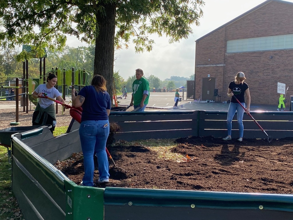 volunteers fill the gaga pit