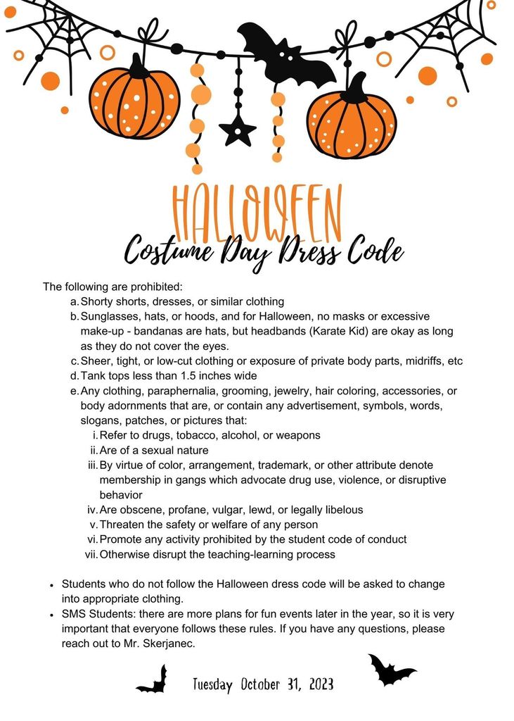 Dress Up Day Rules