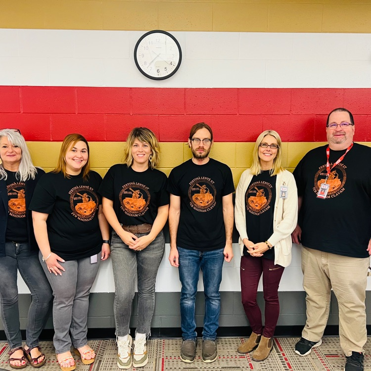 World Language teachers showing homecoming spirit on Twin Day with our Latin club t-shirts! 