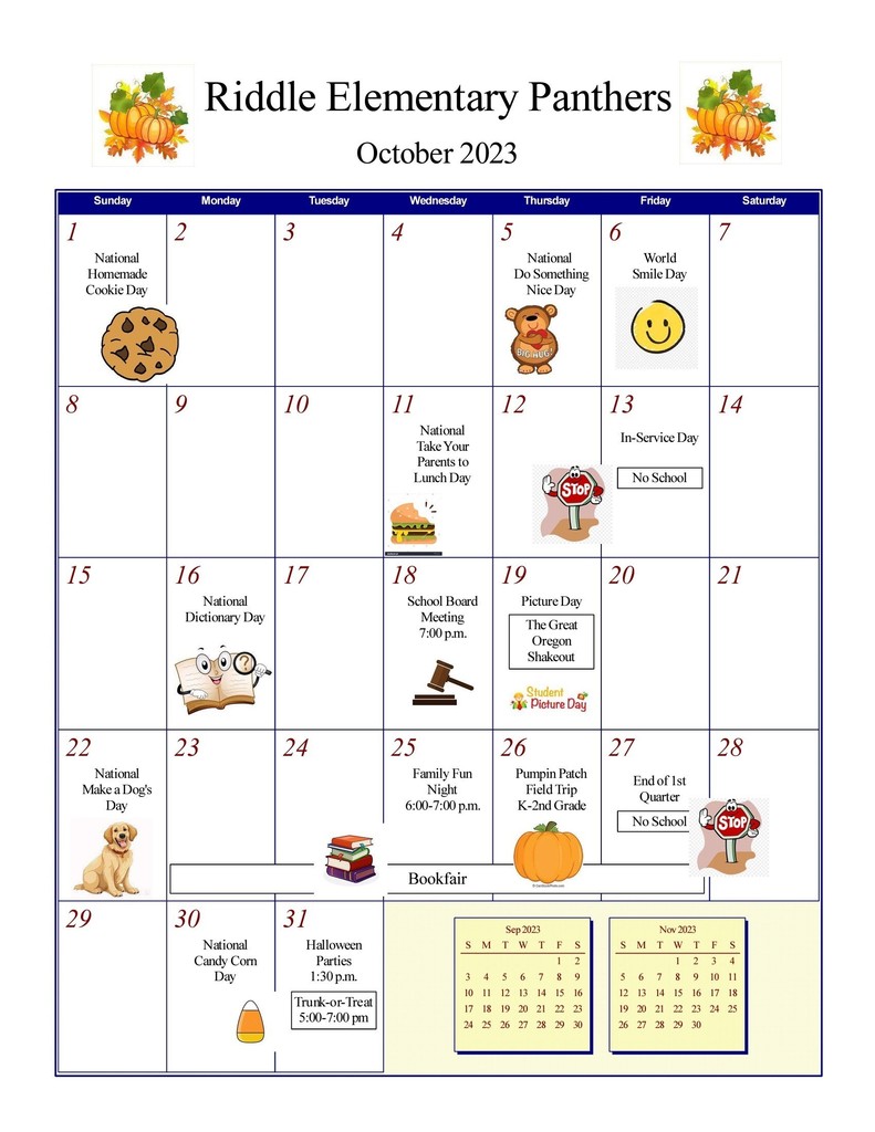 October Calendar