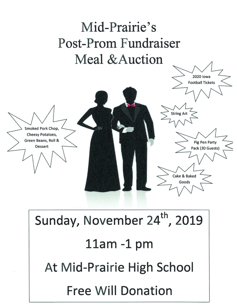 post prom fundraiser meal & auction