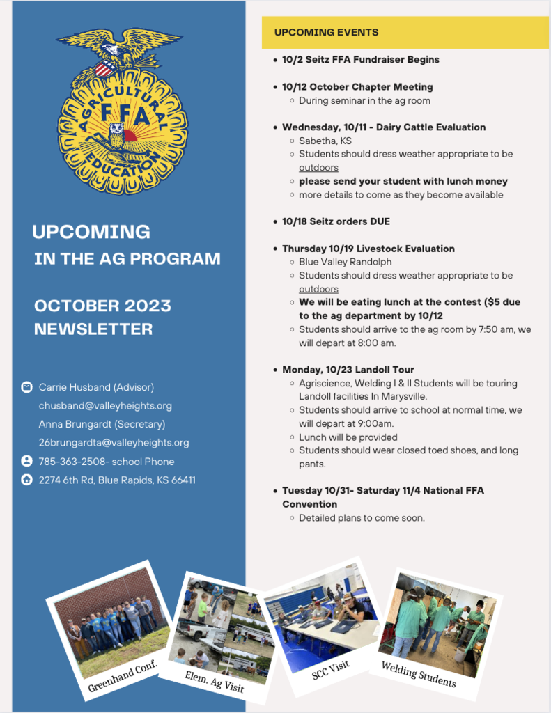 Upcoming in Ag Newsletter