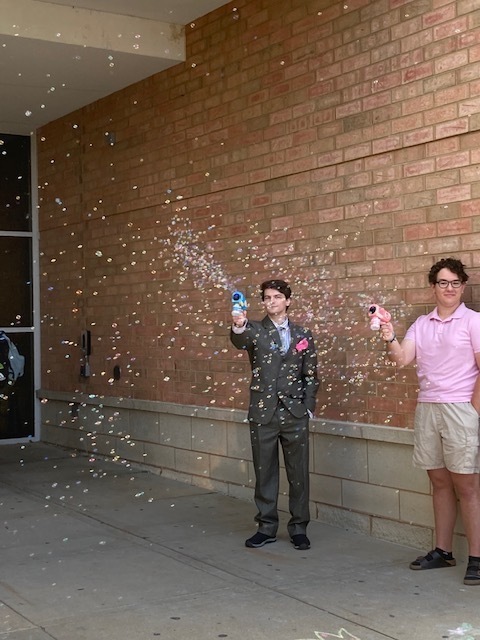 Students with Bubbles