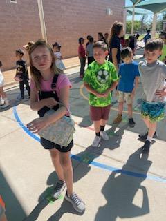 several students on the playground