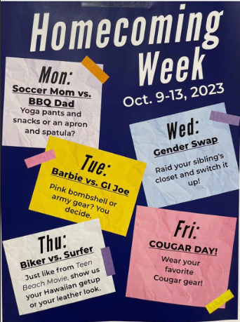 Homecoming week dress-up days