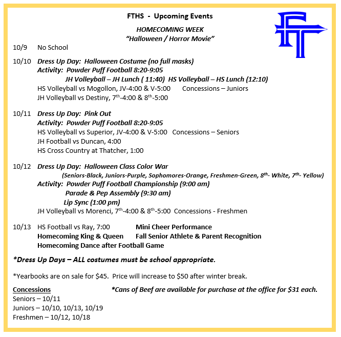 FTHS: Homecoming Events