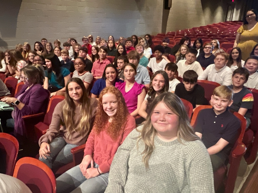 Students attending play