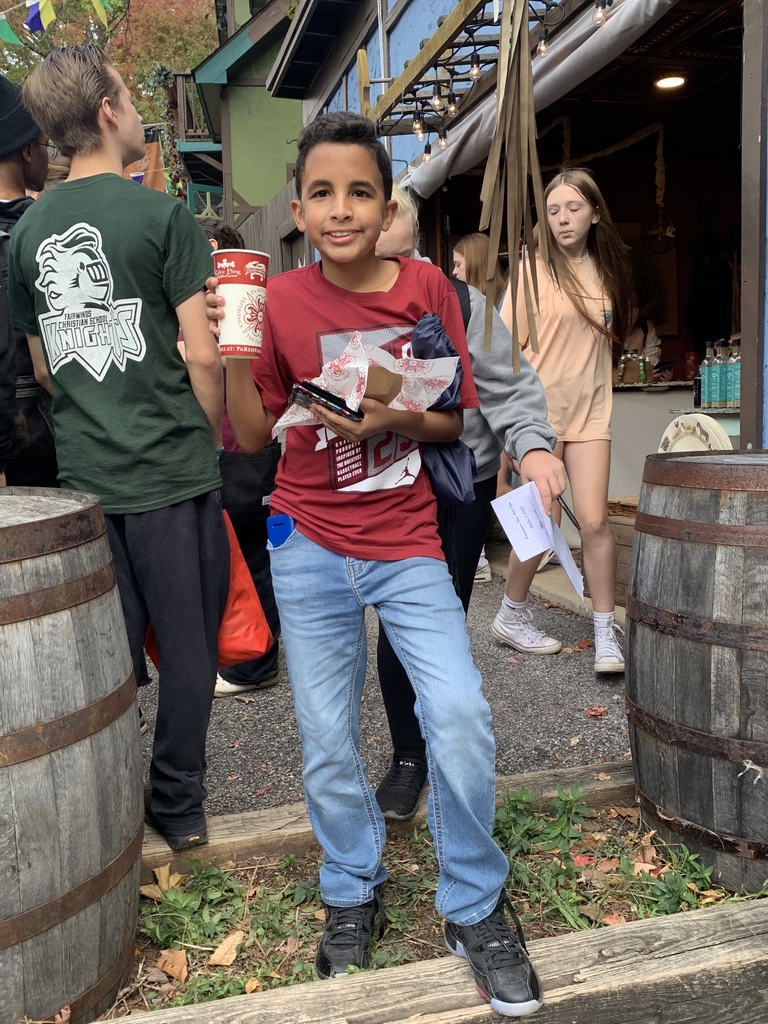 Seventh grade students enjoying the Renaissance Fair