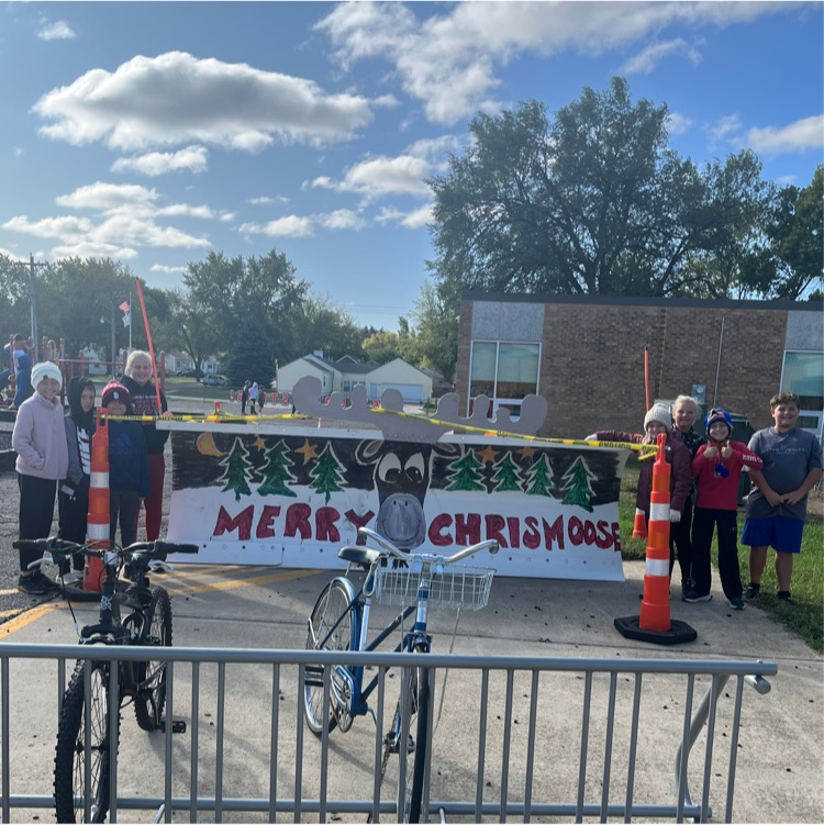 Stewart Student Council Members next to the snowplow design they created with Stewart Staff Member, Mr. Staller. Thank you Mr. Staller for lending your creativity to create this fun design. 