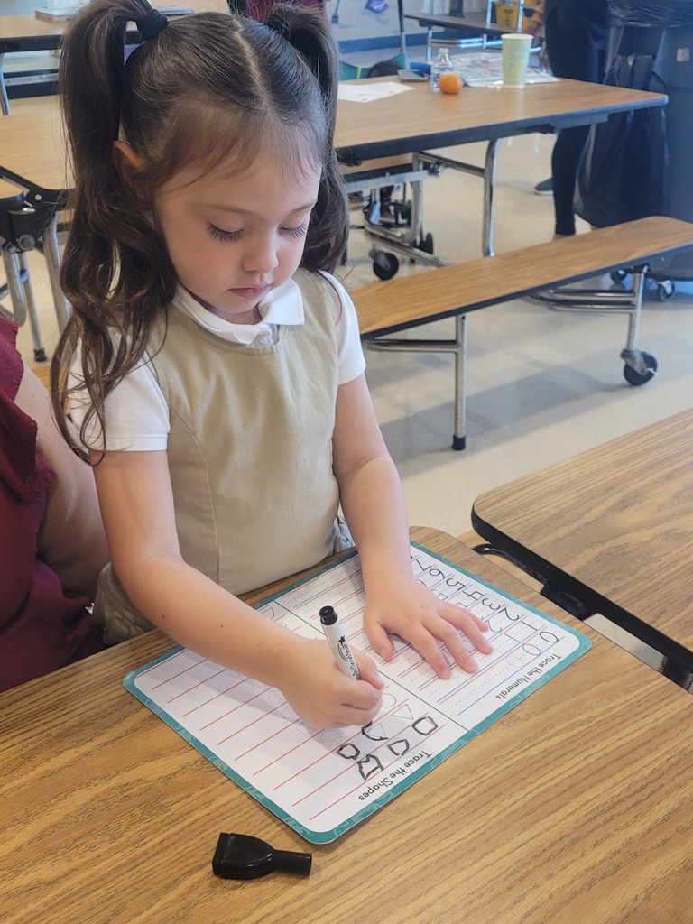 Student writing letters