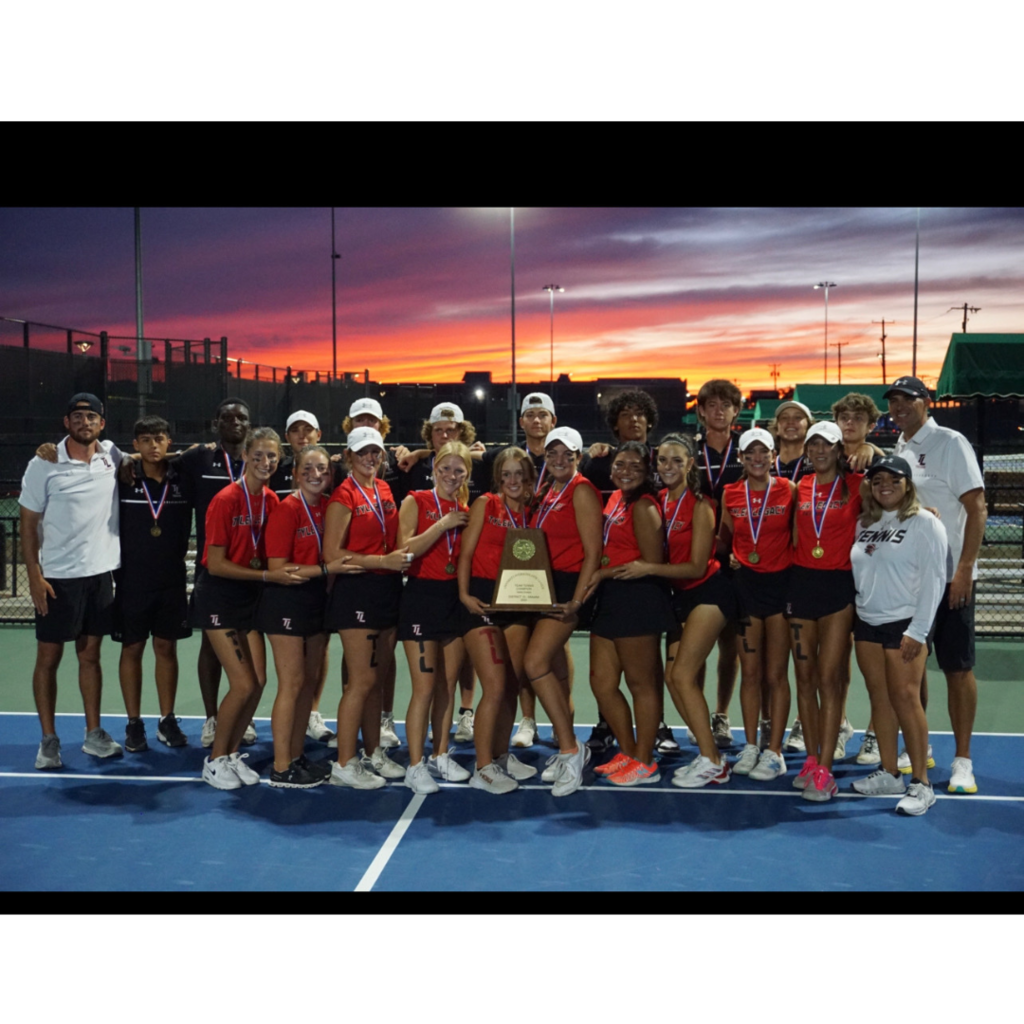 Tyler Legacy Varsity Tennis winning district