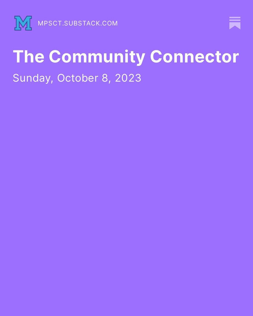 The Community Connector for October 8, 2023