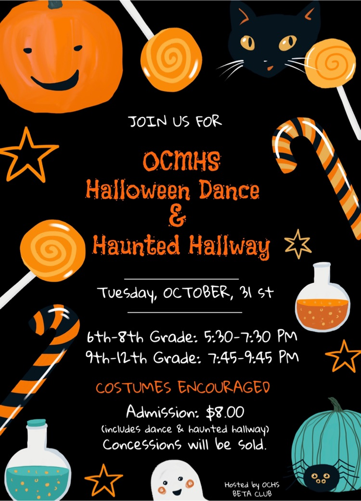 OCMHS Students--Mark your calendars!